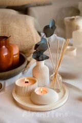Hediyelik,dekoratif 5 Li Set Vazo,kokulu Mum,tealight Mumluk,oda Kokusu