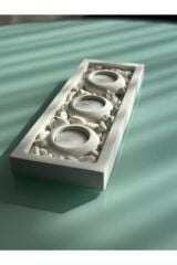 Mums Tabaklı Beton Mumluk Taş Dekorasyon Tealight Mumluk (TAŞ DAHİLDİR)