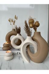ELA-HOME sevgili vazo set dekoratif halka mumluklu set
