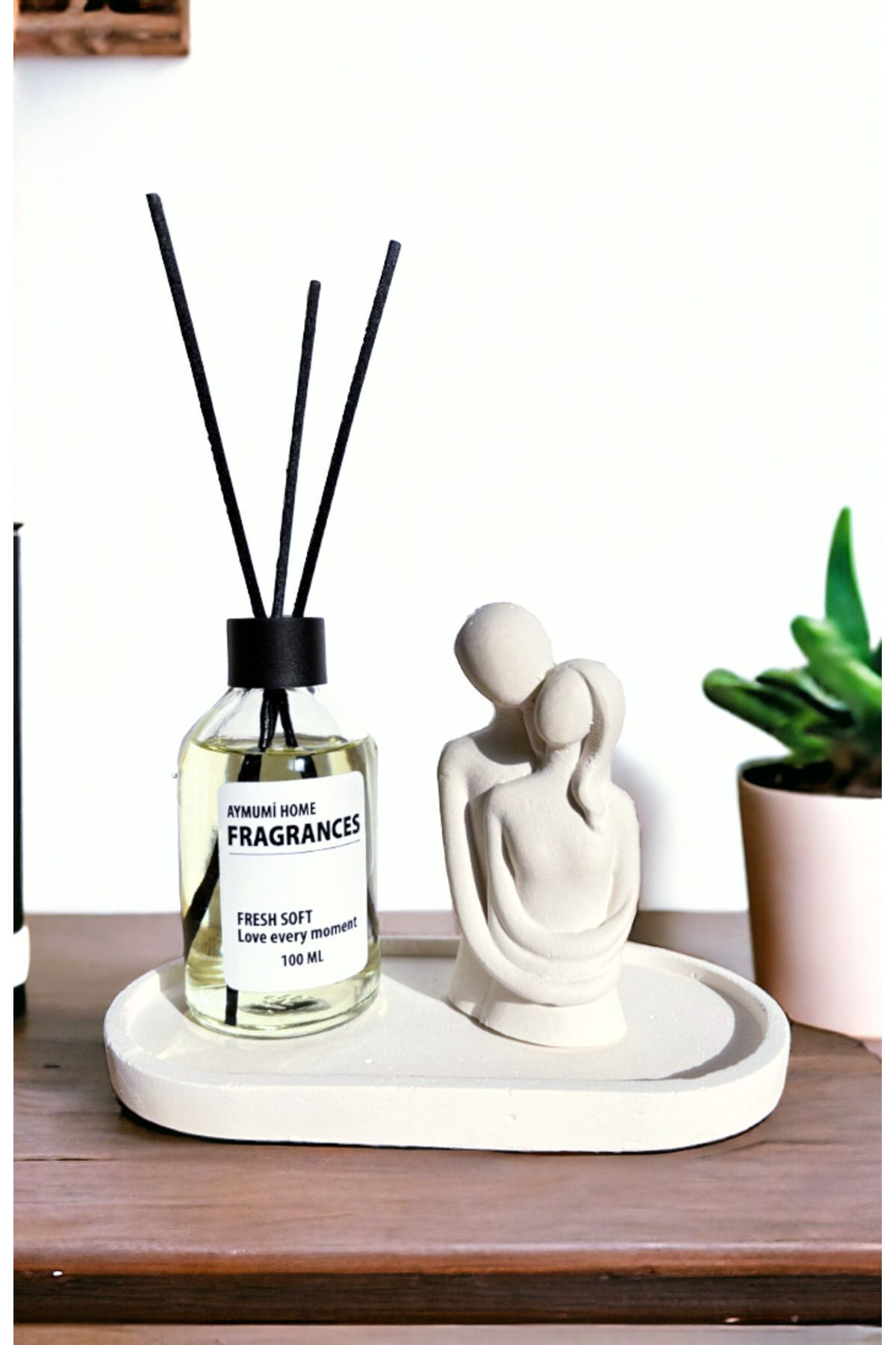 Sarilan Sevgili Biblo Stand ve Fresh Soft Oda Kokusu 100ml Set