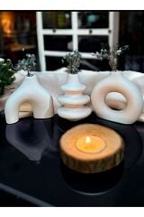 10 Cm Minimal Vazo Set 3'lü Bohem Biblo Minyatür Dekoratif Vazo