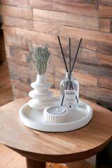 Dekoratif Minyatür Makaron Vazo 100 ML Fresh Oda kokusu Set (TEALİGHT MUM DAHİL DEĞİLDİR)