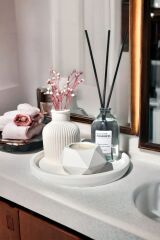Alleza Home Dekoratif Geometrik Mumluk Minyatür Mini Vazo Fresh Soft Oda Kokusu Set