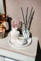 Alleza Home Dekoratif Geometrik Mumluk Minyatür Mini Vazo Fresh Soft Oda Kokusu Set