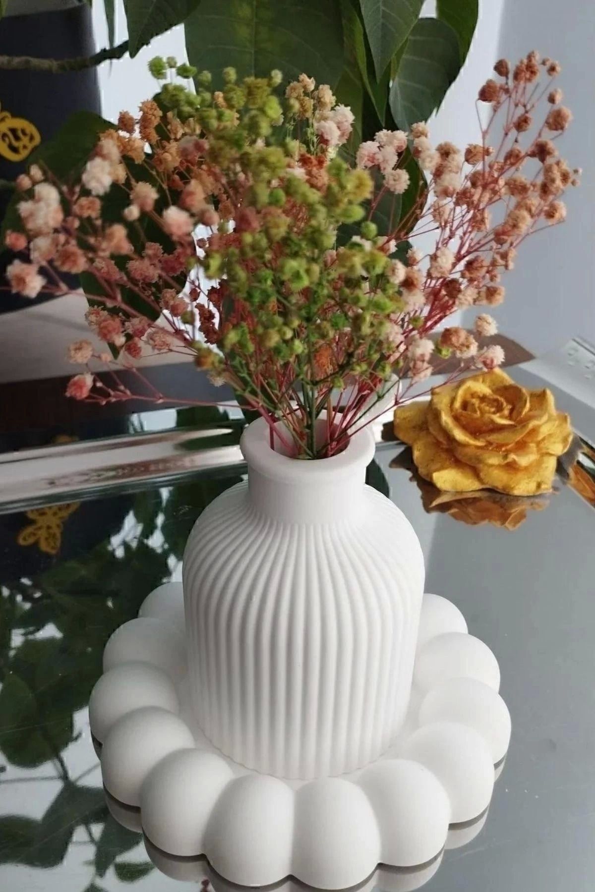 Bubble Tabak Pinterest Vazo Çiçek Koyulabilir Dekoratif Obje | Dayanıklı-sağlam Yapılı Kara Home