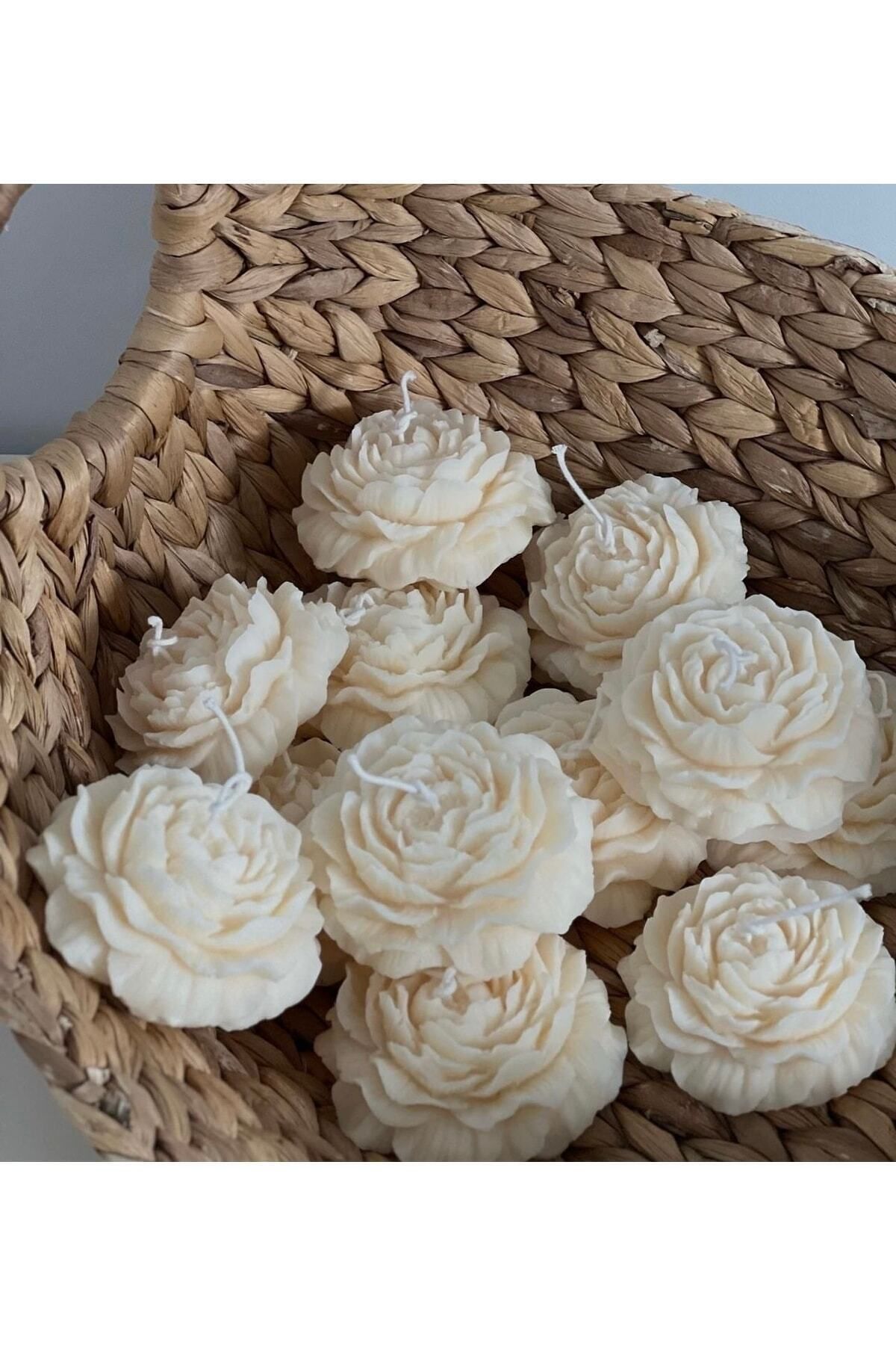 5 Li Şakayık Dekoratif Mum ( 5 Adet)