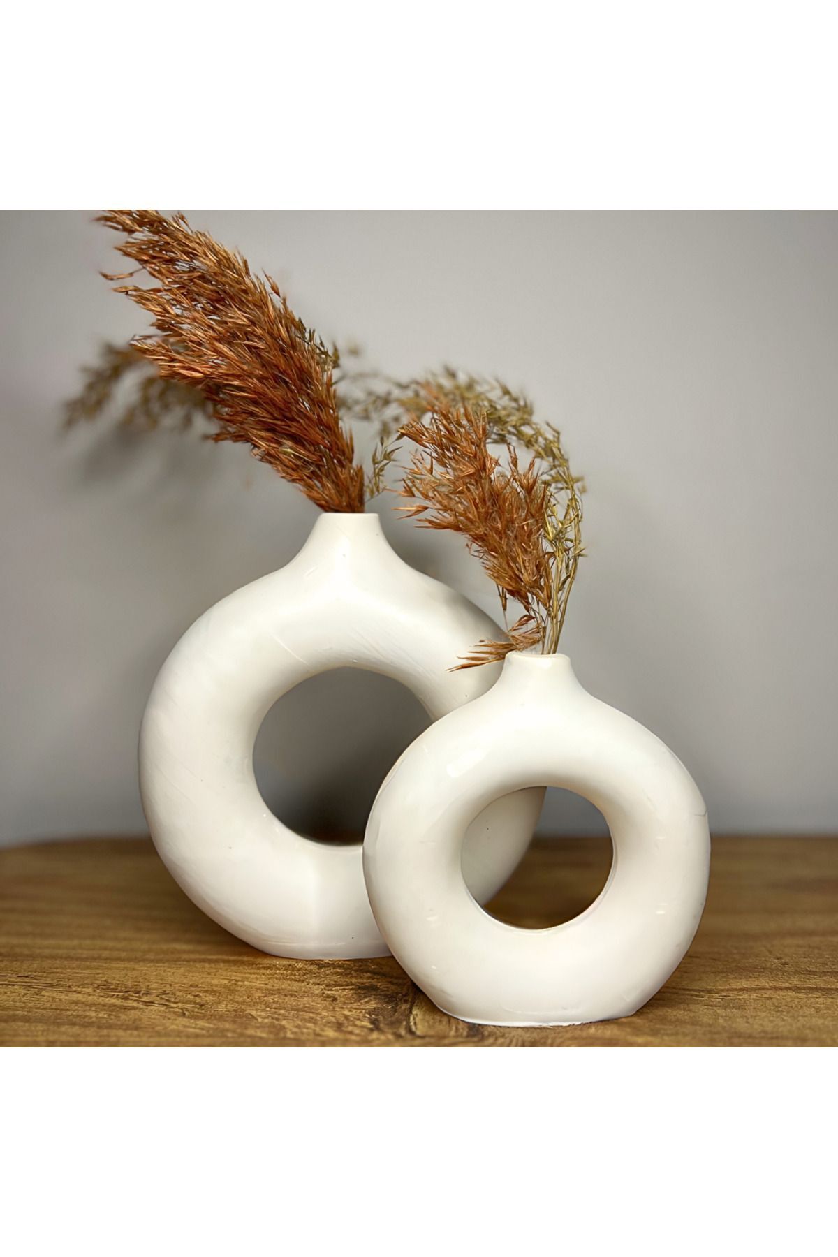 Halka Vazo Büyük & Küçük Ikili Set(19X17 VE 15X14 CM)